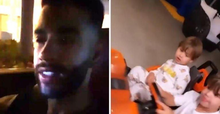 Gusttavo Lima aproveita noite ao lado dos filhos com Andressa Suita: “Lá vamos nós”