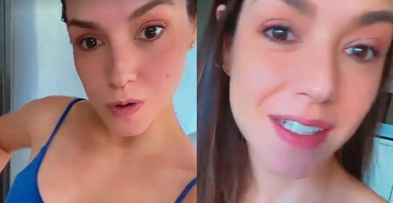 Thais Fersoza pega firme na academia e mostra resultados no corpo suado: “Malhei”