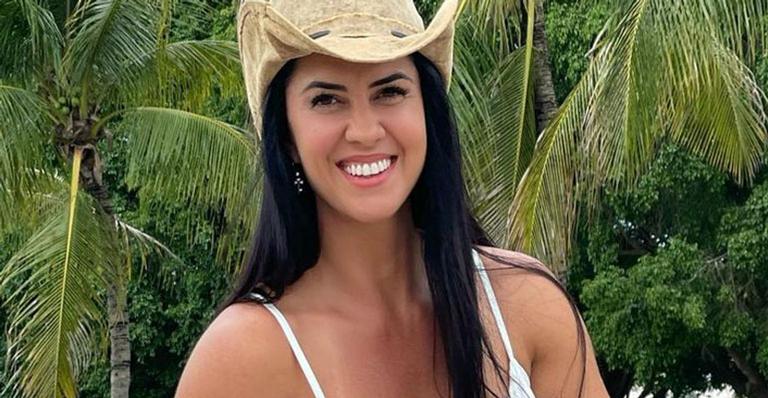 De vestidinho de alcinha e bota, Graciele Lacerda surge sexy na fazenda de Zezé di Camargo: “Espetáculo”