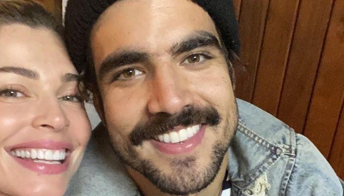 Apaixonada, Grazi Massafera posa agarradinha e faz declaração de amor para Caio Castro: “Olhar de menino”