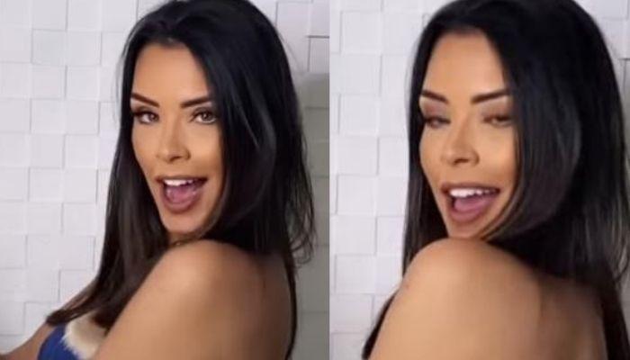 Ex-BBB Ivy Moraes rebola só de shorts curtinho e eleva temperatura da web: “Beleza indiscutível”