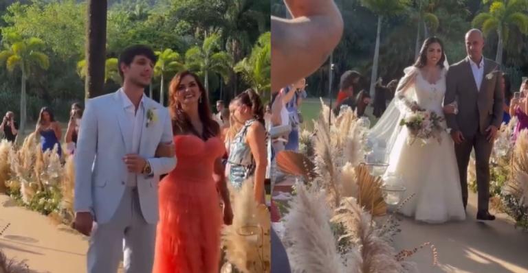 Jade Seba e Bruno Guedes se casam em cerimônia ao ar livre no Rio de Janeiro