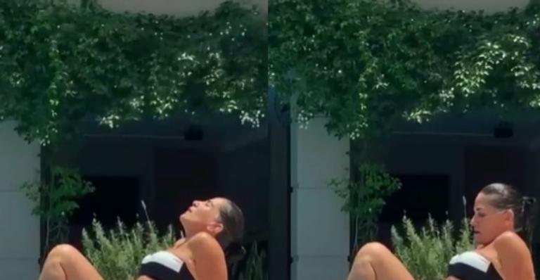 Aos 57 anos, Gloria Pires curte banho de piscina e boa forma ganha elogios dos fãs: ”Perfeita”