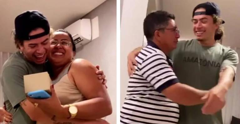 Whindersson Nunes fez surpresa para contar aos pais que terá um filho