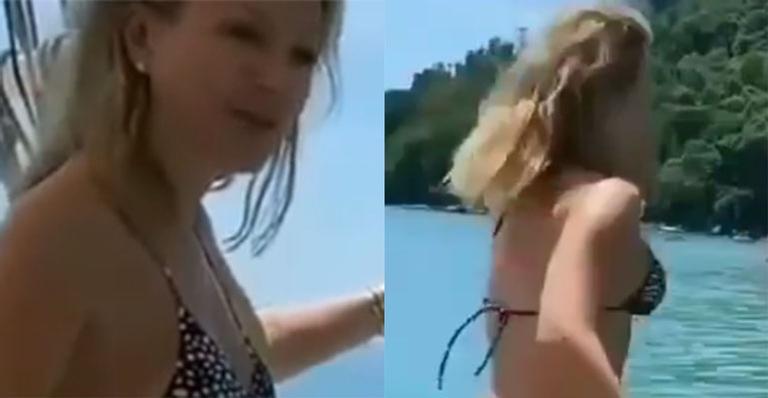 Aos 47 anos, Eliana choca ao exibir corpo escultural em mergulho no mar ao lado do filho: “É de babar”