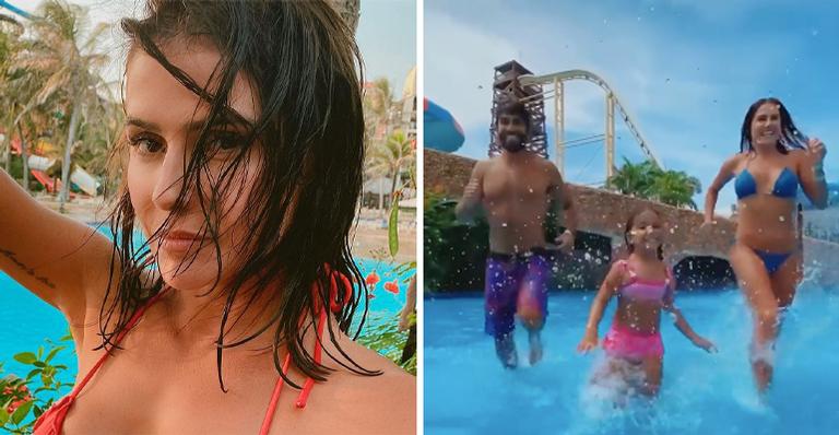 Aos 41 anos, Deborah Secco exibe corpão em viagem paradisíaca com Hugo Moura e Maria Flor: “Me perco no tempo”
