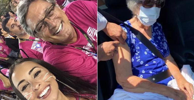 Após perder o pai para Covid-19, filha de Eduardo Galvão celebra vacinação da avó