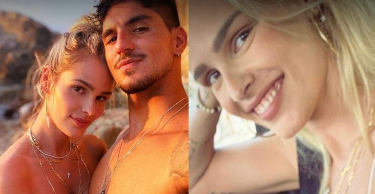 Yasmin Brunet exibe aliança do casamento com Gabriel Medina em registro feito pelo maridão