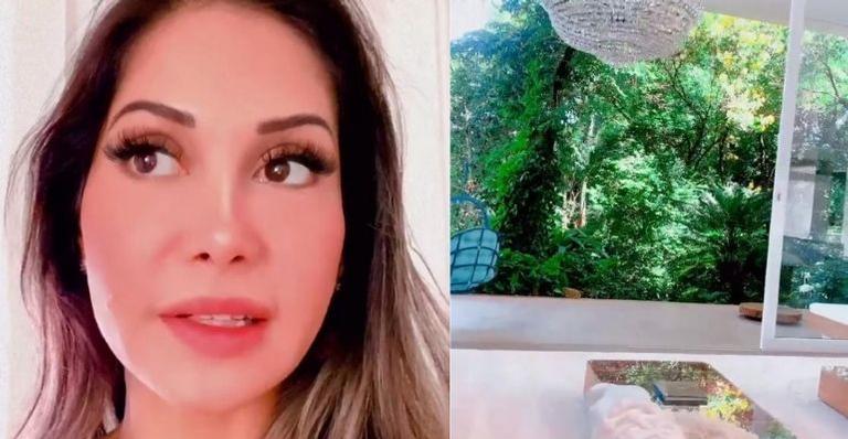 Mayra Cardi exibe porta automática gigante de sua mansão luxuosa: “São seis metros”
