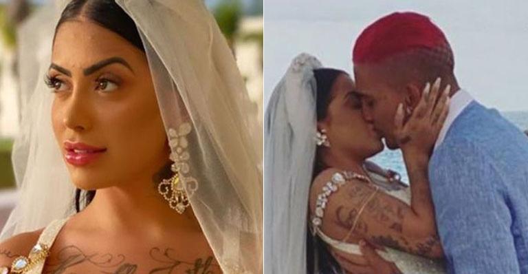 Com vestido sofisticado bordado a mão, MC Mirella se casa em cerimônia intimista no México: “Poderosa”