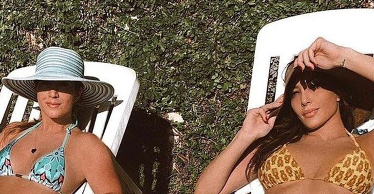 Beldades! Irmãs de Fiuk exibem corpos impressionantes em dia de piscina: “Sol e modo avião”