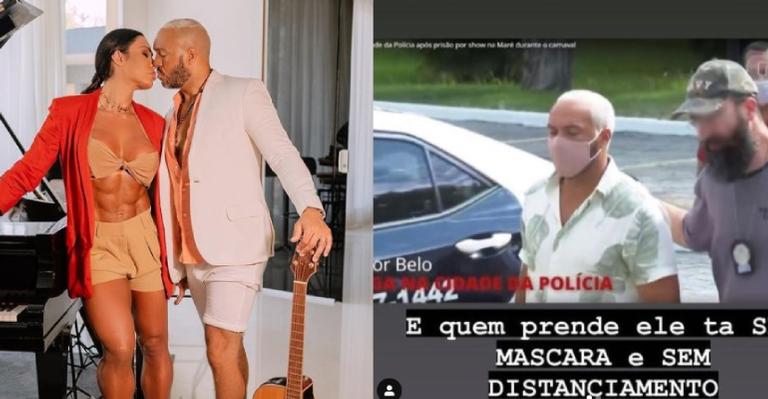 Gracyanne Barbosa mostra aglomeração em prisão de Belo e critica operação: ”Sem mais”