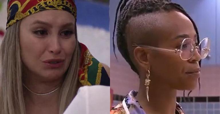 BBB21: Karol Conká acusa Carla Diaz de subir num palanque no programa ao vivo: “Discurso pra me desmoralizar”