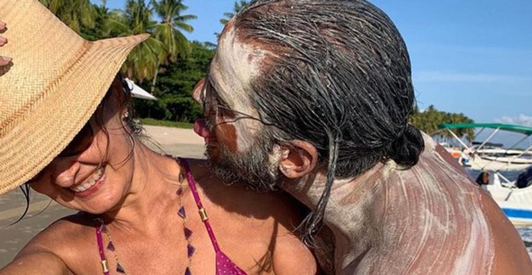 Túlio Gadêlha compartilha momento feliz com Fátima Bernardes e mostra bom humor: “Tem todos os motivos para desistir”