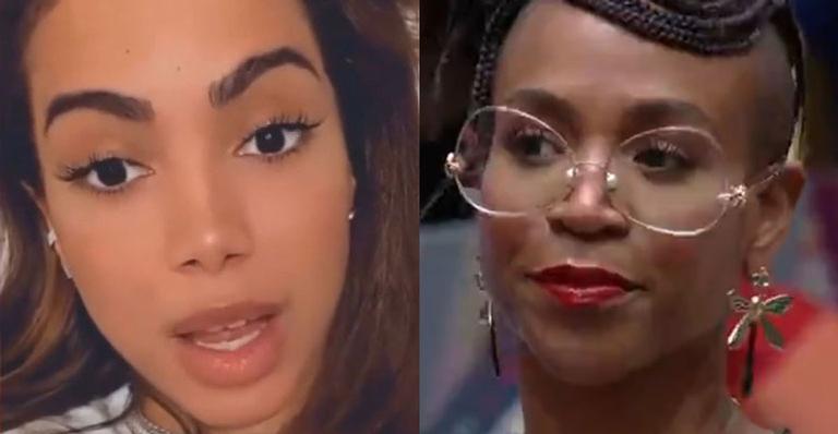 Anitta se preocupa com eliminação de Karol Conká do BBB21 e desabafa: “Temo pelo que pode acontecer”