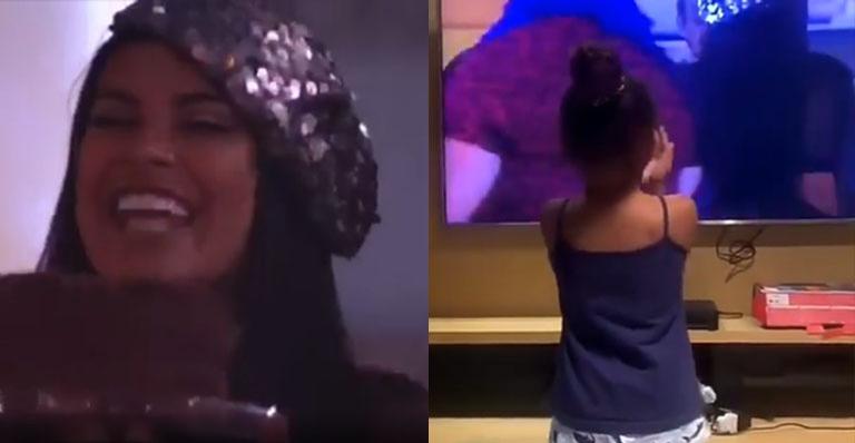 BBB21: Filha de Pocah chora ao ver a mãe cantando parabéns em seu aniversário de 5 anos: “Minha bebê”