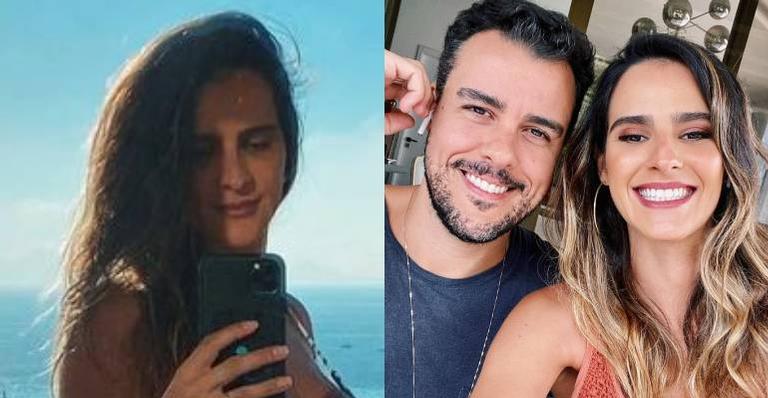 Grávida de gêmeas, noiva de Joaquim Lopes mostra barrigão de 6 meses: “Mamãe mais linda”