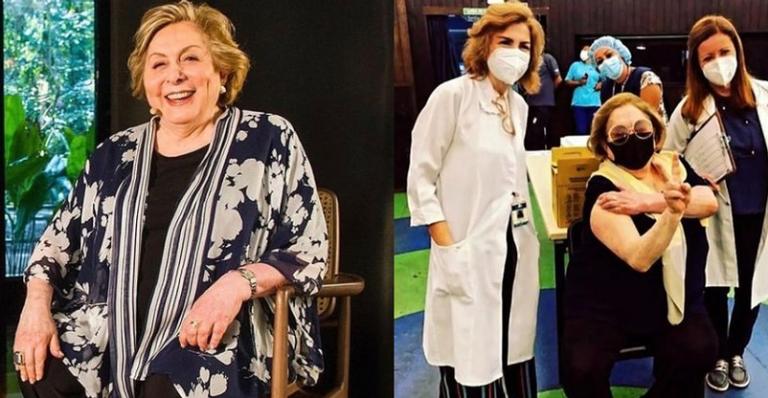 Aos 81 anos, Aracy Balabanian é vacinada contra a Covid-19: ”Vacina sim”