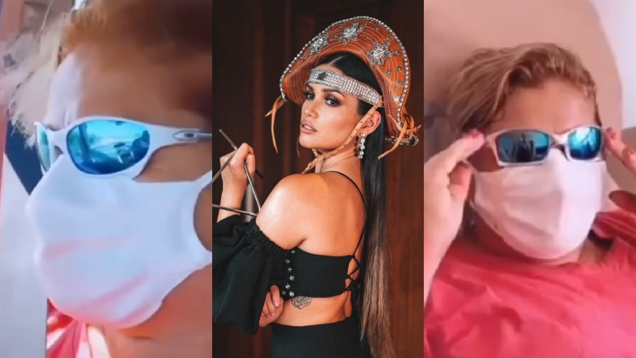 Entrando na brincadeira, ex-BBB Juliette honra o nome e coloca óculos juliet na mãe: “Como ela tá chique”
