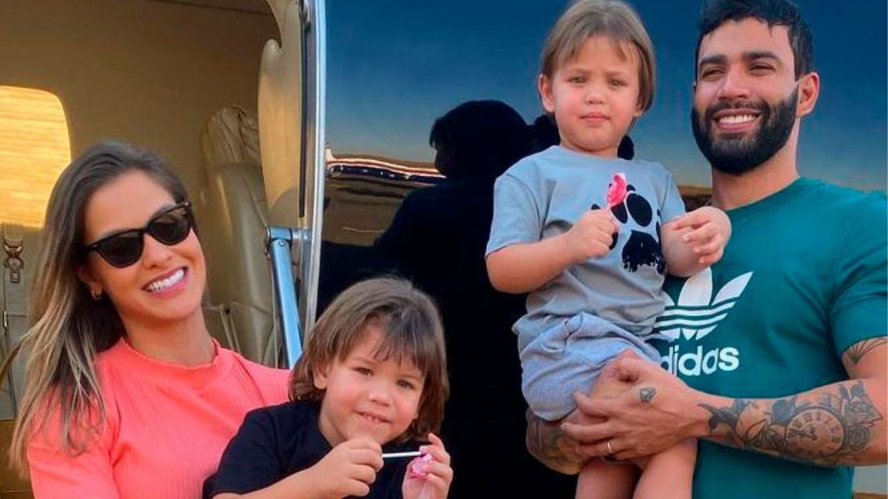 Filhos de Andressa Suita e Gusttavo Lima brincam com simulador de R$ 30 mil em sua mansão: “Que sonho”