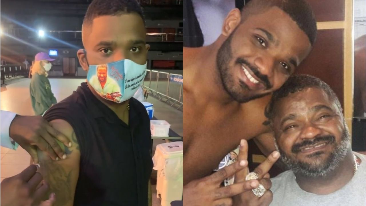 Aos 29 anos, Arlindinho é vacinado com máscara em homenagem ao pai e revela pavor: “Não tenho maturidade”