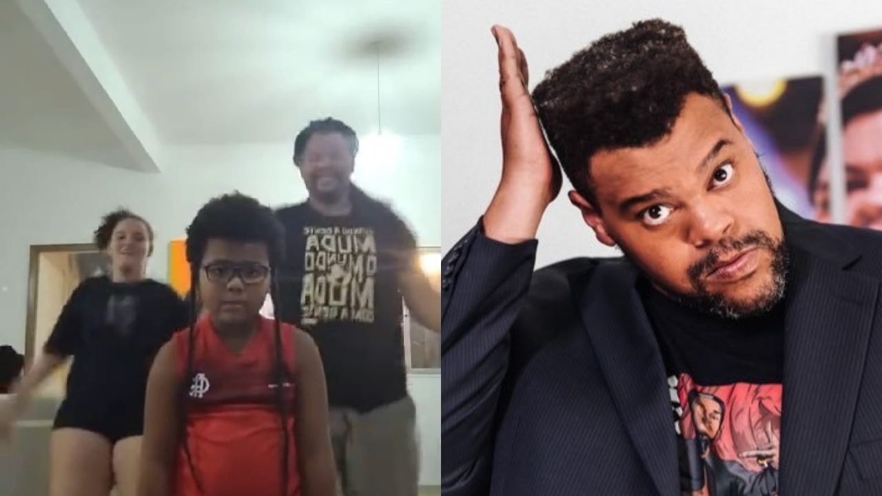 Momento família! Ex-BBB Babu Santana se junta aos filhos em vídeo de dança e se diverte: “Não sei a coreografia”