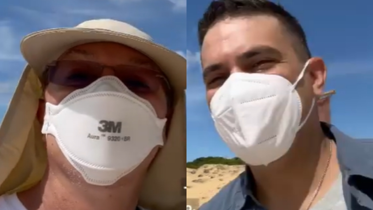 No Limite: Boninho e André Marques enfrentam desafio e sobem montanha de areia: “Não era uma duna, era um paredão”