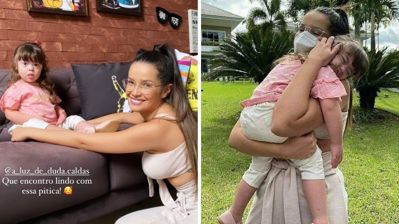 Campeã do BBB21, Juliette conhece filha do seu segurança e se derrete: “Que encontro lindo”