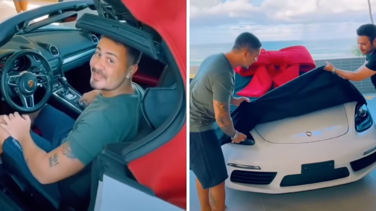 Carlinhos Maia ganha carro esportivo de R$ 500 mil no aniversário e dispara: “Você só vai ter o que você imagina”