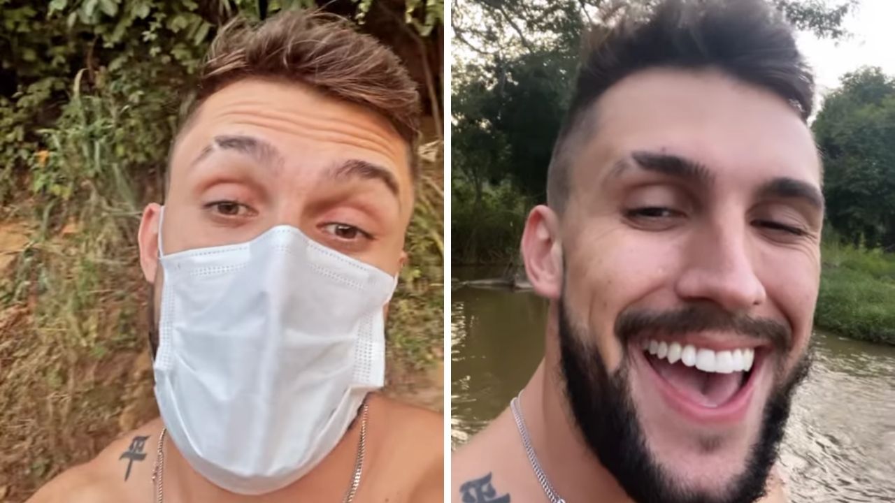 De volta às origens, o ex-BBB Arthur aparece no meio do mato em Conduru: “Tem pouco mosquito aqui”