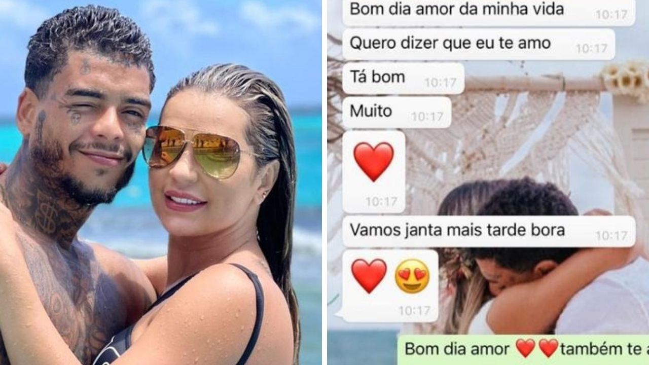 De luto, viúva de MC Kevin expõe troca de mensagens íntimas com o funkeiro: “Nunca mais irei acordar assim”