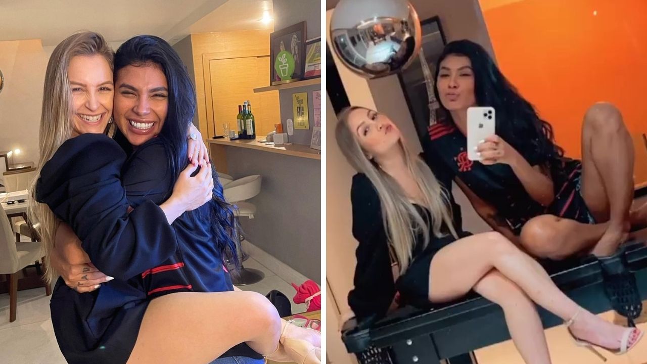 Em reencontro, ex-BBBs Carla Diaz e Pocah bebem vinho e colocam o papo em dia: “Modo Maria Fifi on”