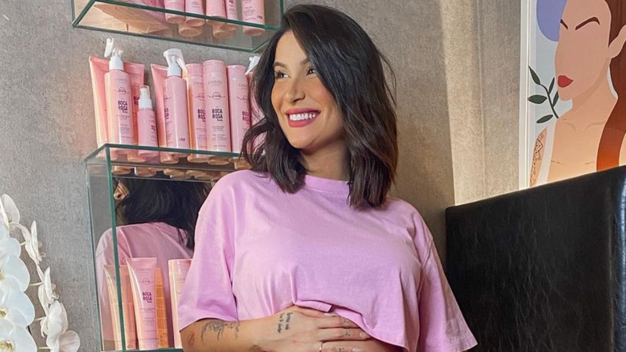 Ex-BBB Bianca Andrade exibe silhueta no sétimo mês de gestação e barrigão no limite rouba a cena