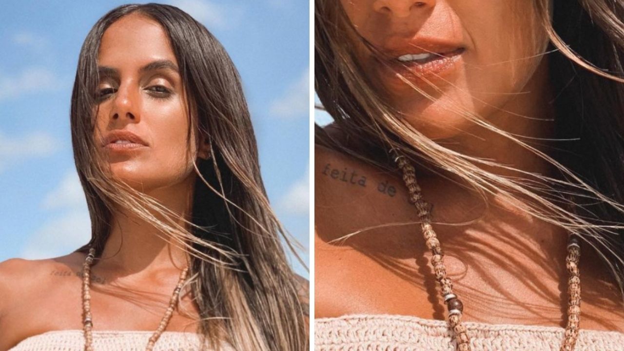 Após o ‘No Limite’, Carol Peixinho surge na praia com biquíni de crochê e exibe corpo espetacular: “Pirei em tua cor”