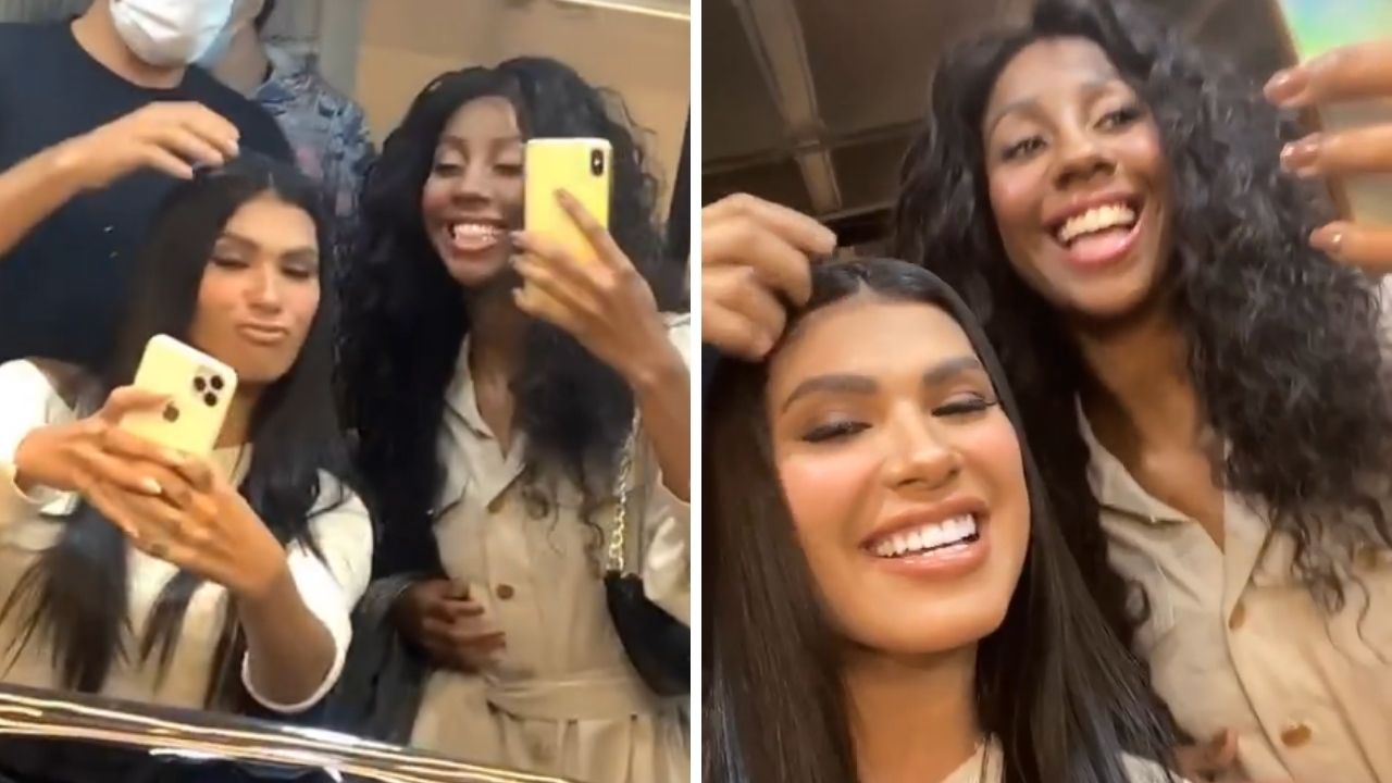 Ex-BBBs Camilla e Pocah se encontram e reproduzem memes do programa: “Beijinhos, beijinhos”