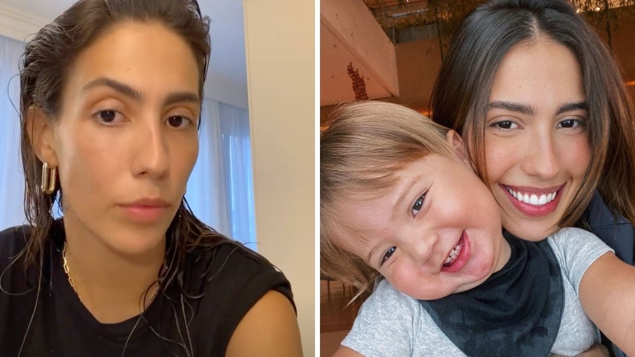 Gabi Brandt se irrita e rebate críticas após fã dizer que beijar o filho na boca é falta de higiene: “Quem fez fui eu”