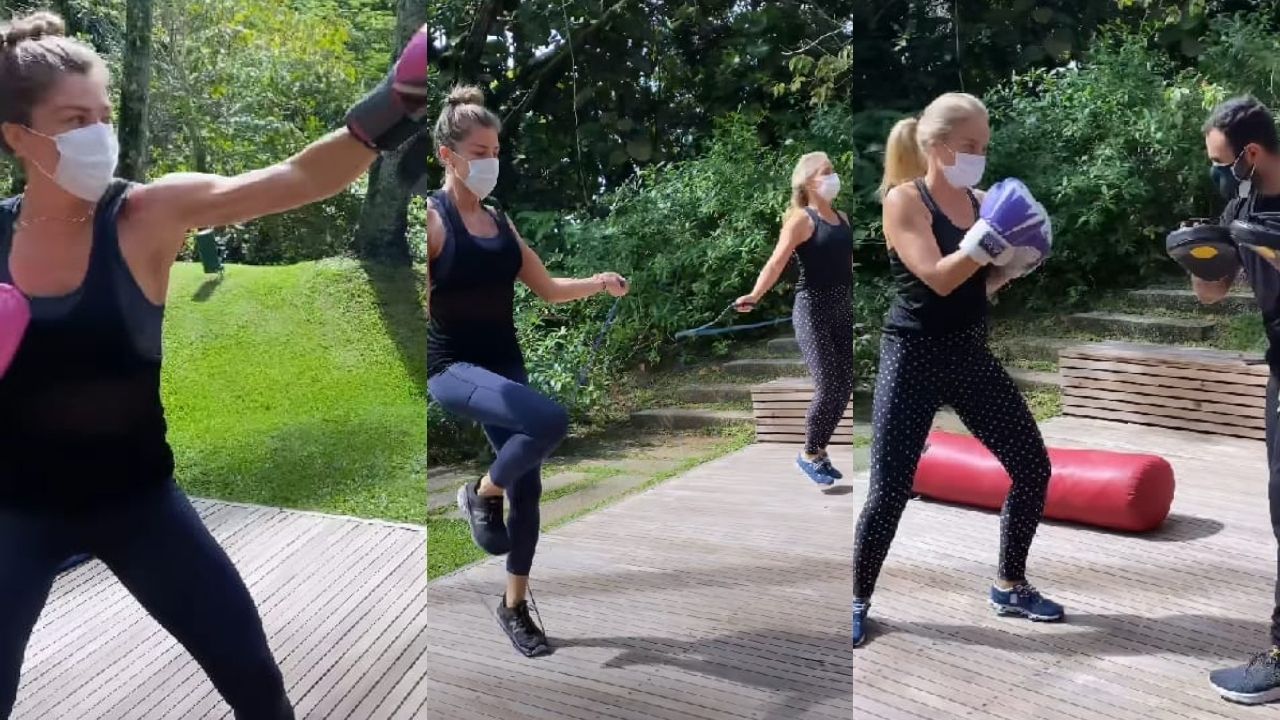 Encontro fitness! Grazi Massafera e Angélica dividem treino no Rio e deixam web babando: “Suei só de ver”