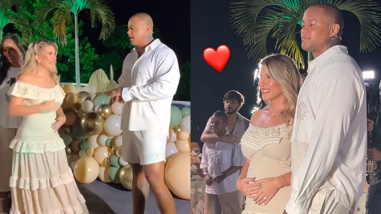 Em live, Leo Santana e Lore Improta fazem Chá de Revelação e descobrem sexo do bebê com direito a patrocínio