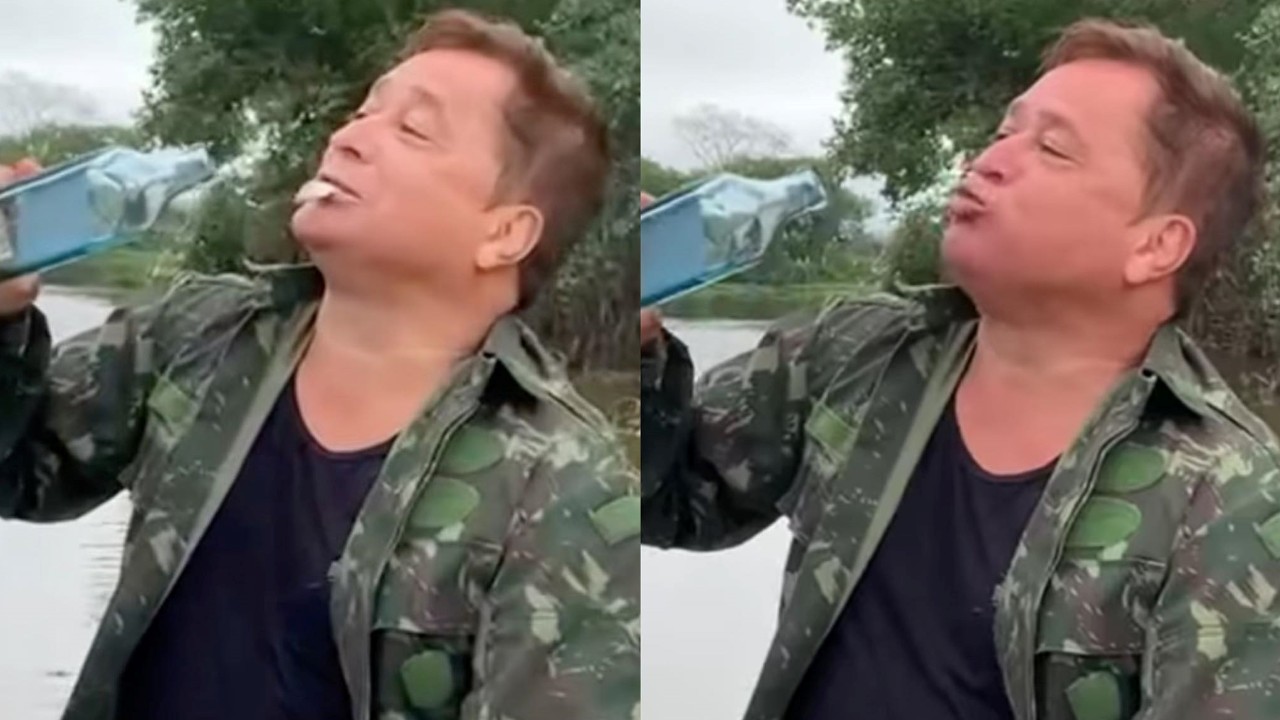Leonardo come peixe vivo enquanto pratica pesca e choca fãs: “Pronto para o No Limite”