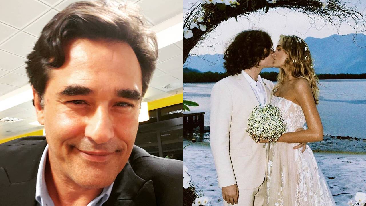 Luciano Szafir vai às lágrimas em casamento de Sasha Meneghel e João Figueiredo: “Me acabei de chorar”