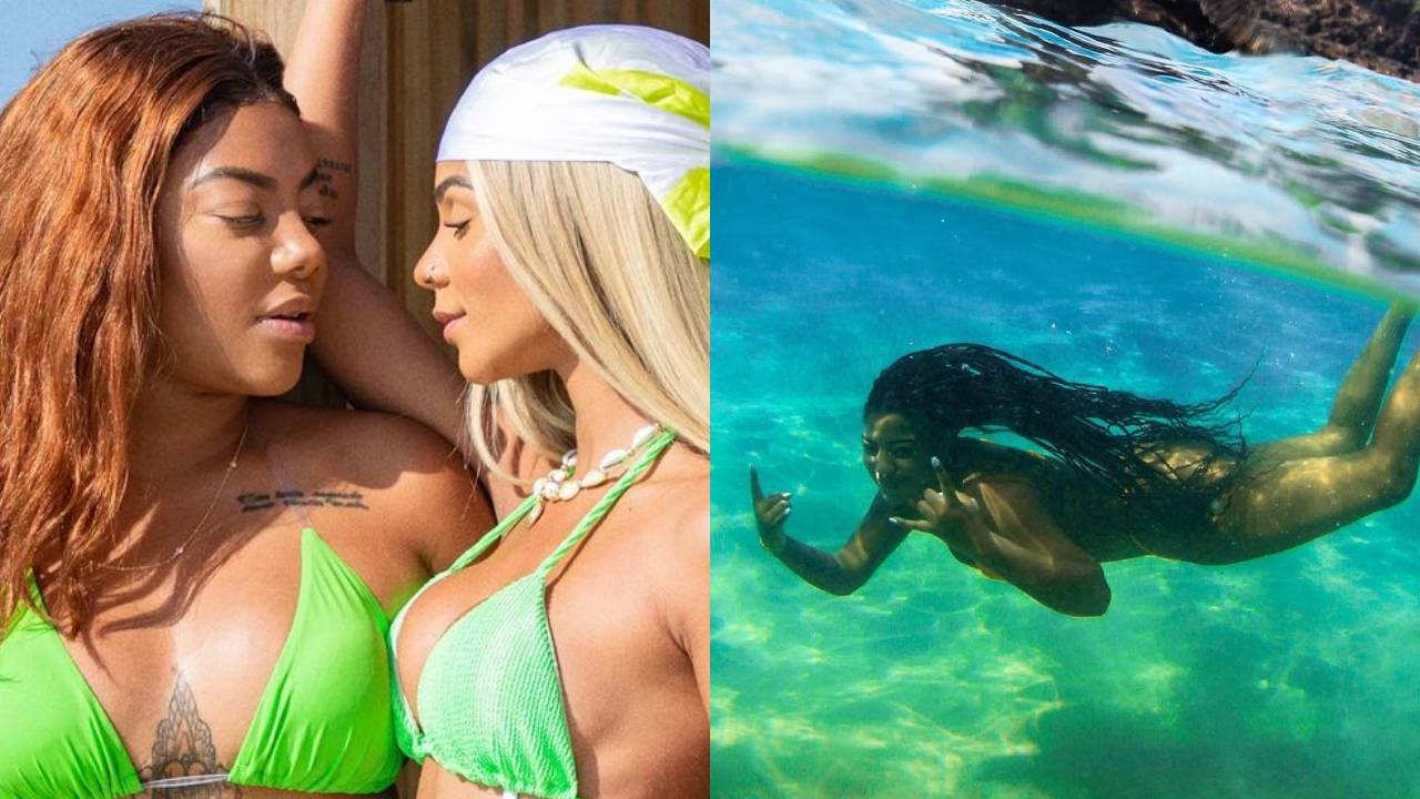 Ludmilla revela perrengue ao mostrar beijão em Brunna Gonçalves no fundo do mar: “Bebi 2 litros de água”