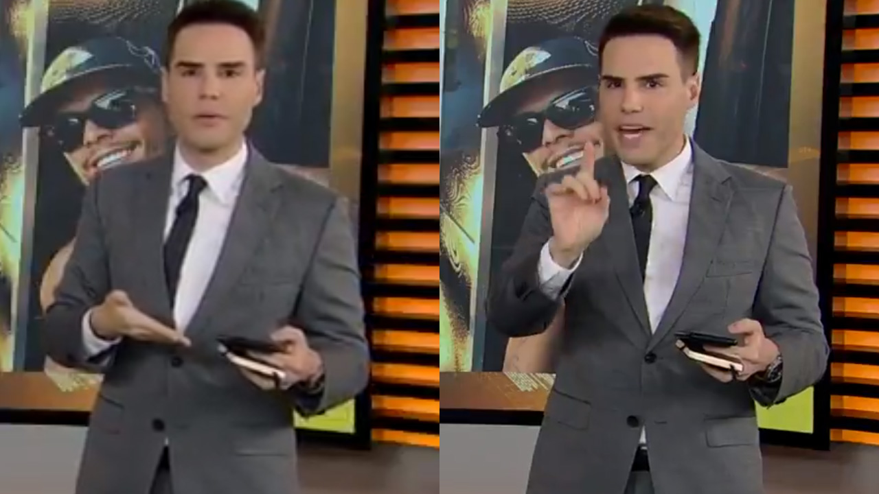 Ao vivo no ‘Cidade Alerta’, Luiz Bacci se irrita com modelo testemunha da queda de MC Kevin e detona: “Vai tomar um block”