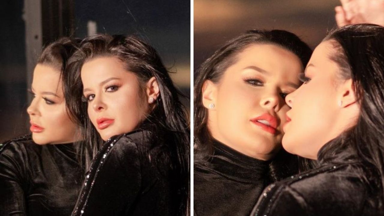 Maraisa causa ao aparecer sensualizando na frente do espelho com vestido coladíssimo de veludo: “Perfeitaä