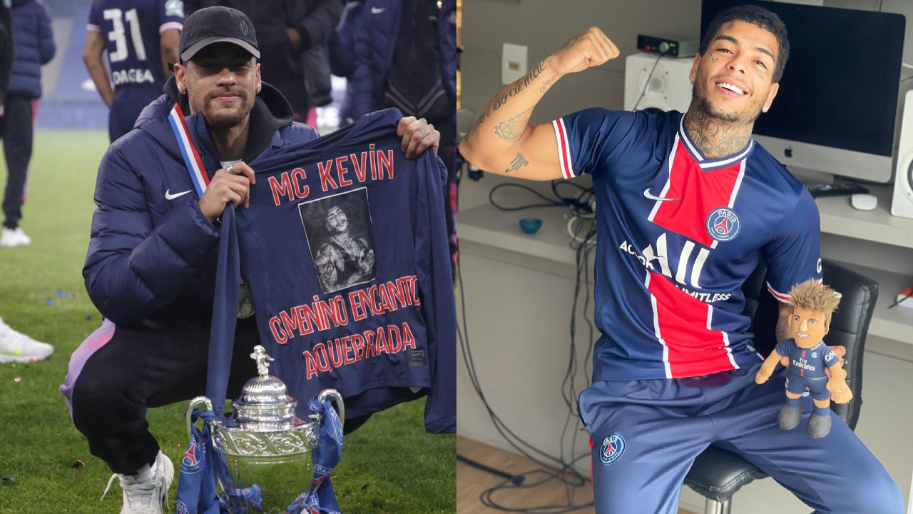 Neymar Jr. faz homenagem a MC Kevin após PSG vencer Copa da França: ”Descanse em paz”