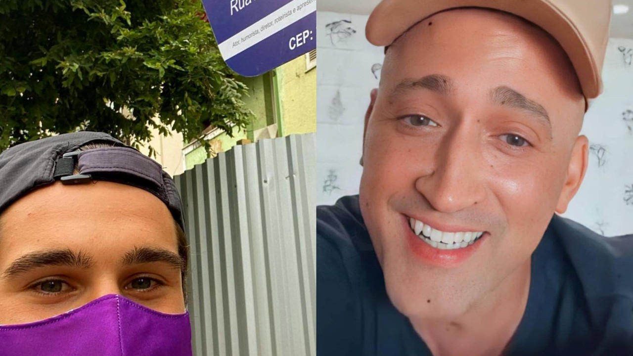 Nicolas Prattes visita rua que recebeu o nome do ator Paulo Gustavo: “Seguirei sorrindo e resistindo”