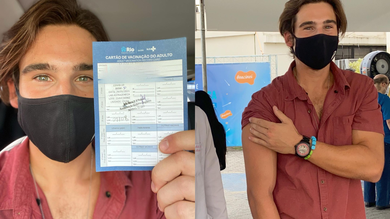 Aos 24 anos, Nicolas Prattes recebe vacina contra Covid-19 e revela problemas respiratórios: ”Sofrimento e superação”