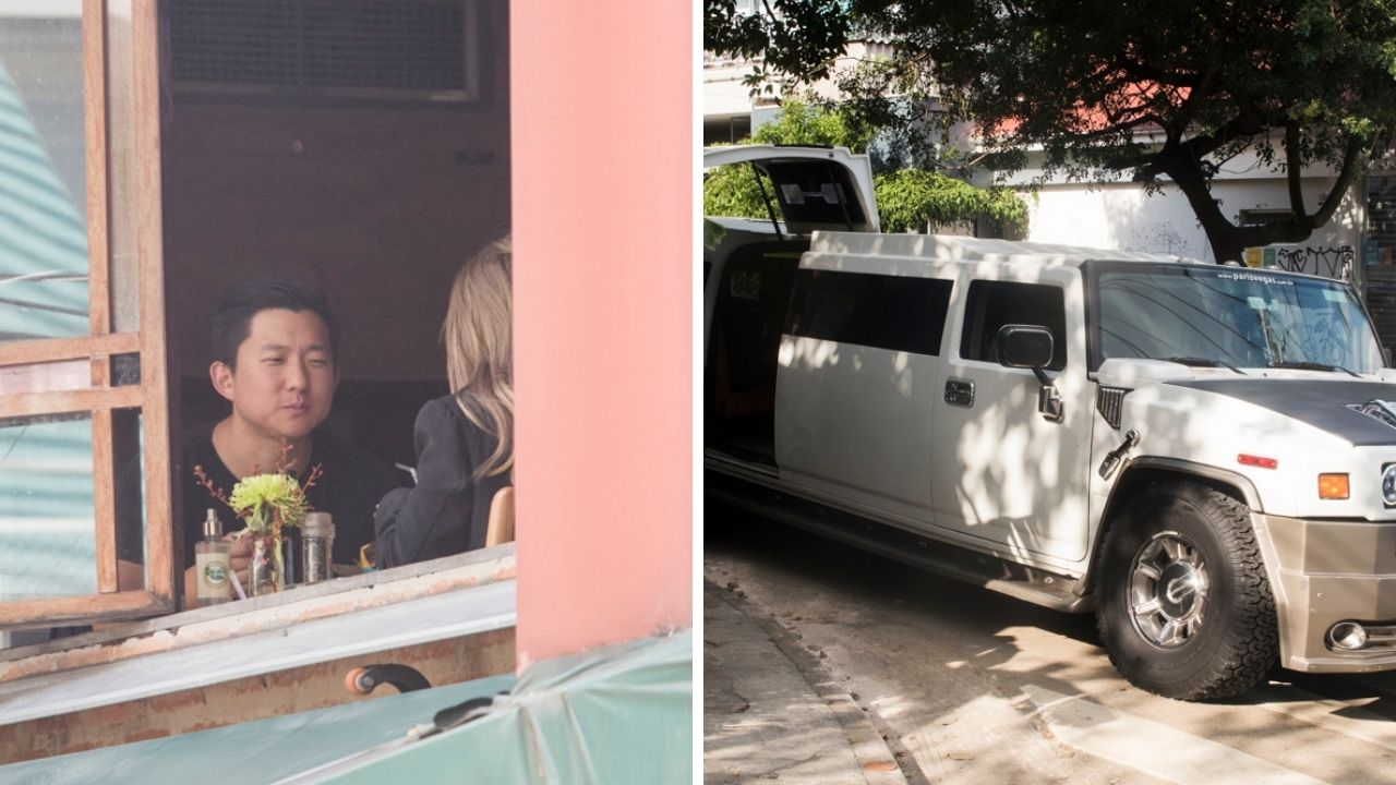 Após boatos de crise no casamento, ex-BBB Pyong Lee leva a esposa para almoço romântico em limousine luxuosa