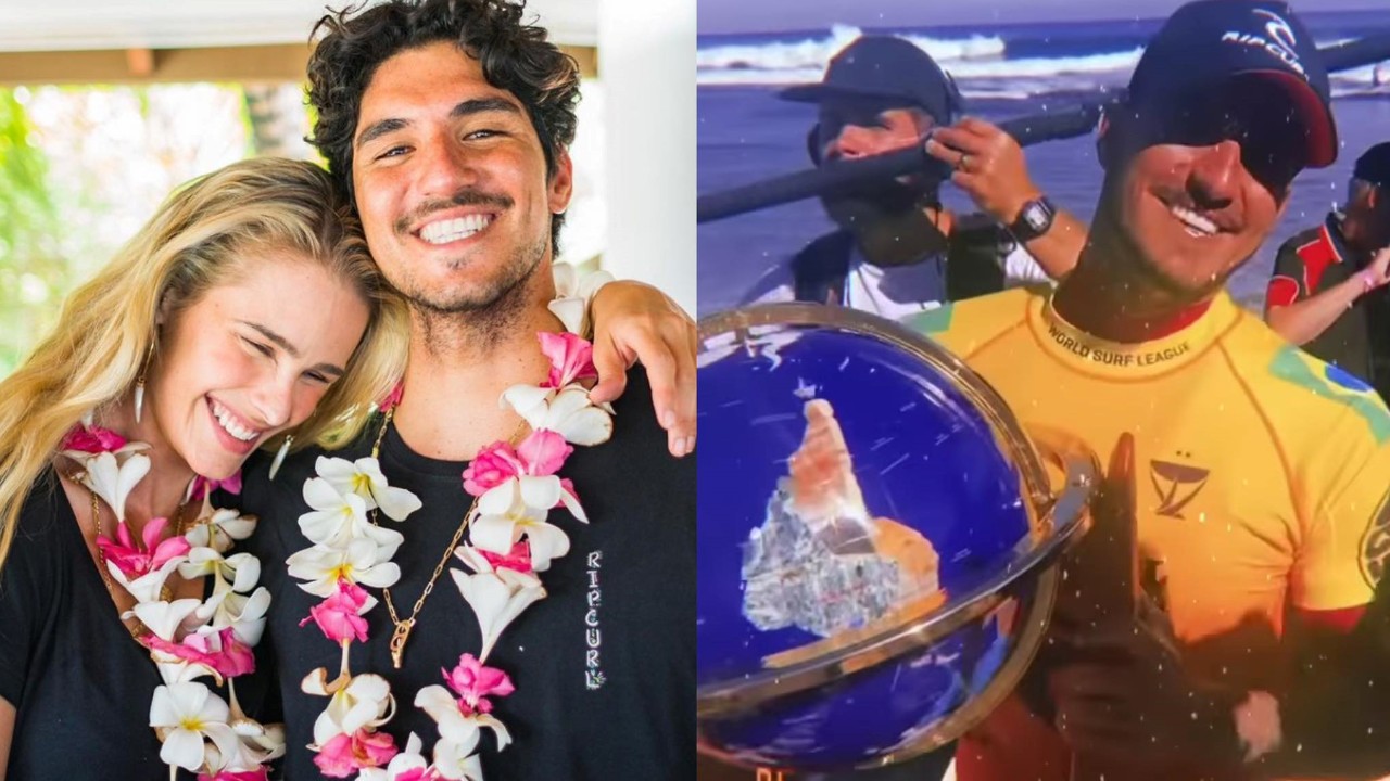 Yasmin Brunet ganha presente de aniversário antecipado após Gabriel Medina vencer competição: “Você é incrível”