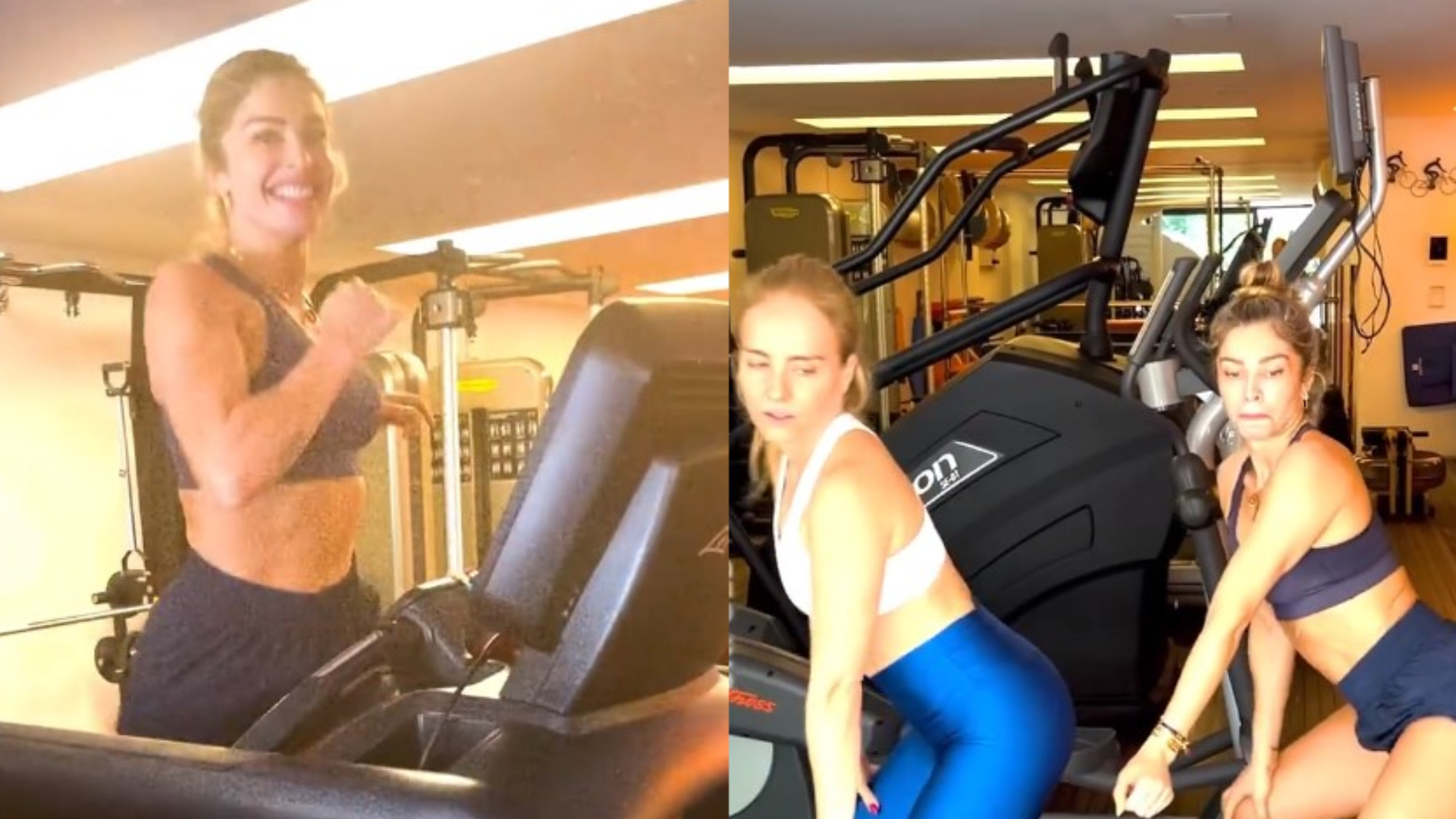 Angélica e Grazi Massafera pegam pesado no treino e mostram ótima forma: “Gatas”