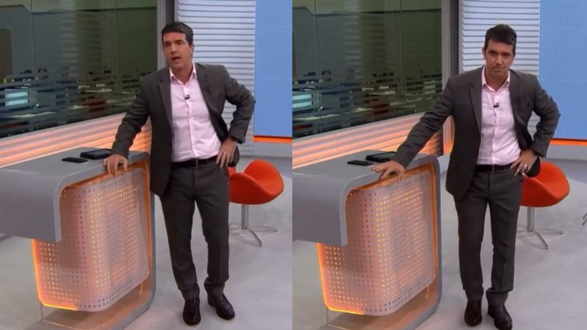 Apresentador da TV Globo passa mal ao vivo e preocupa telespectadores